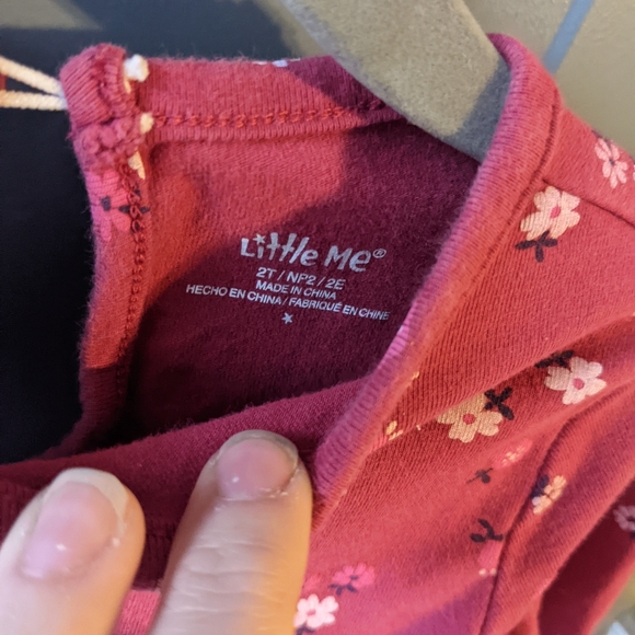 Little Me pink floral top - Picture 2 of 3